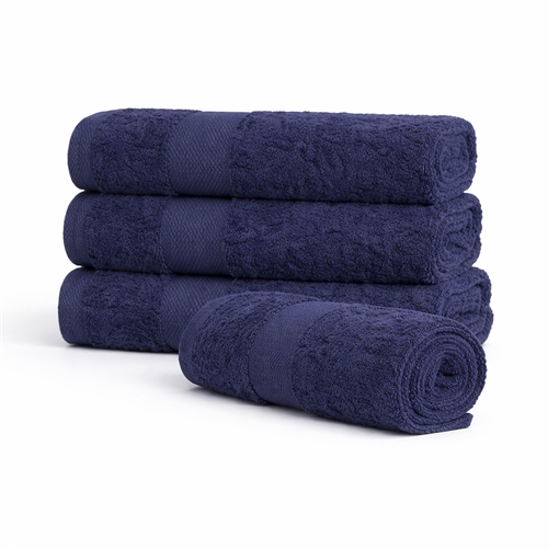 Egyptian cotton towel - 100% Egyptian cotton - Bath towel 70x140 cm - Orchid - Dark blue