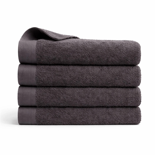 Cotton towel - 100% cotton - Bath sheet 100x150 cm - Poppy - Dark gray