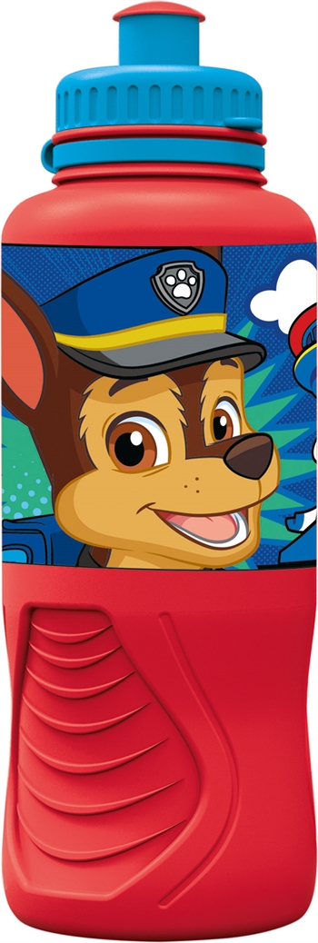 Paw Patrol red water bottle - Water bottle with spout for children - Features Marshall and Chase characters