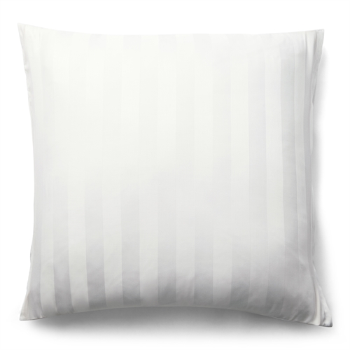 Bamboo pillowcase - 100% Natural bamboo - 60x63 cm - White, jacquard-woven pillowcase with stripes