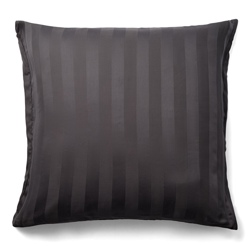 Bamboo pillowcase - 100% Natural bamboo - 60x63 cm - Grey, jacquard-woven pillowcase with stripes