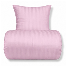 Bamboo bedding - 100% bamboo - Pink jacquard-woven stripes