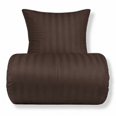 Bamboo bedding - 100% bamboo - Brown jacquard-woven stripes