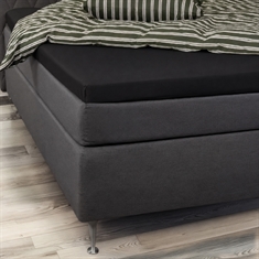 Topper fitted sheet - 100% soft cotton - Height 8 cm - Black topper sheet by Nordstrand Home