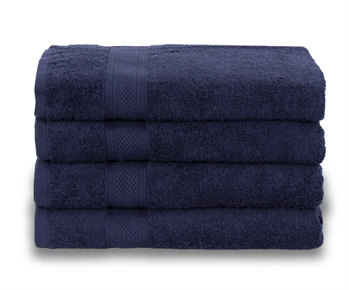 Egyptian cotton towel - Bath towel 70x140cm - Dark blue - Luxury towels from By Borg