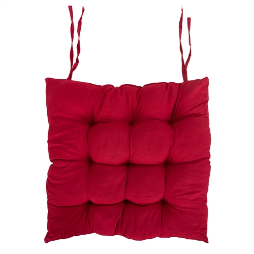 Chair Cushion - 35x35x6 cm - Bordeaux Solid Color Garden Cushion