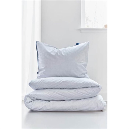 Checkered bedding 140x200 cm - Blue bedding set in 100% cotton satin - Checkmate - Auping bed linen