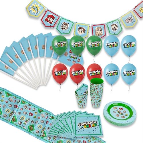 Familien Münster Party Pack - Party accessories for 10 people 