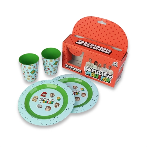 Familien Münster Cup & Plate Set - Children\'s tableware with two plates and two cups