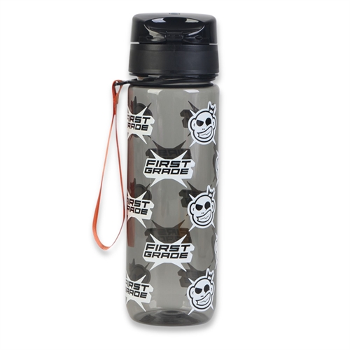 First Grade drinking bottle - Water bottle with flip lid - Black