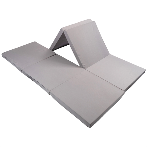 Folding Mattress - Double - Popular as Guest Mattress - 6 cm Comfort Foam - Nordstrand Home Light Gray Foam Mattress