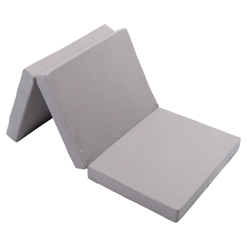 Folding Mattress - Single - Popular as Guest Mattress - 8 cm Comfort Foam - Nordstrand Home Light Gray Foam Mattress