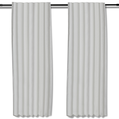 White extra long curtain - 1 piece ready-made curtain 140x300 cm - Thin curtain - Nordstrand Home curtain lengths with pleat tape