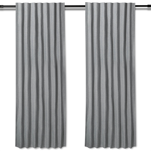 Long Curtain - 1 pc. Ready-Made Curtain 140x245 cm - Gray - Thick Curtain / Light-Dimming Curtain - Nordstrand Home Curtain Lengths with Pleat Tape