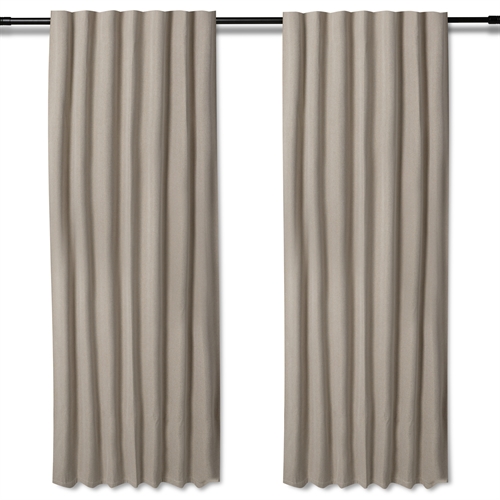 Extra Long Blackout Curtain - 1 pc. Ready-Made Curtain 140x300 cm - Beige - Nordstrand Home Blackout Curtain Lengths with Pleat Tape