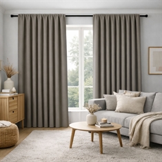 Blackout curtain - 1 pc. ready-made curtain - Sand - Nordstrand Home blackout curtain lengths with gathering tape