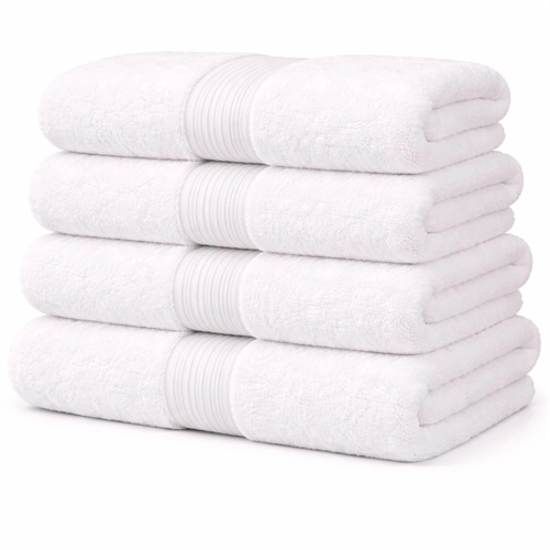 Organic towel - 100% GOTS-certified cotton - Bath towel 70x140 cm - White