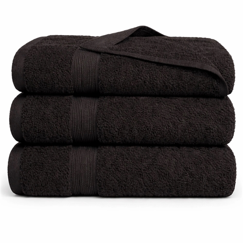 Bamboo towel - Bath sheet 100x150 cm - Bamboo/cotton - Black