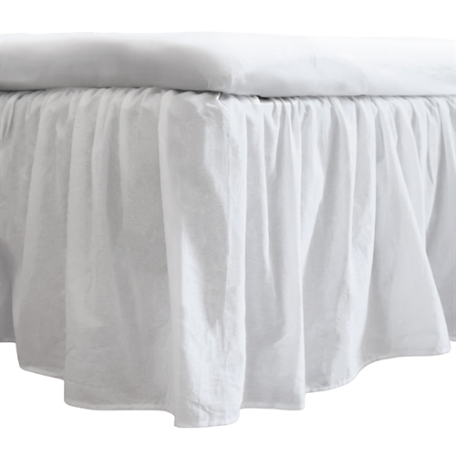 Bed Skirt 90x200 cm - 100% Soft Cotton Sheet - White Bed Skirt by Nordstrand Home