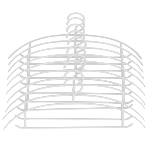 Clothes Hangers - 10 pcs - White Plastic Hangers - Practical and Affordable Clothes Hangers