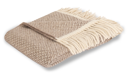 Wool Blanket - 100% New Norwegian Wool - Oslo Herringbone - 130x200 cm - Arctic