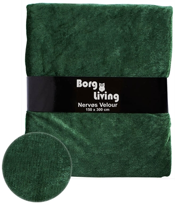 Velour tablecloth - 9 metres - Green - Crushed velvet - Pack of 9 metres