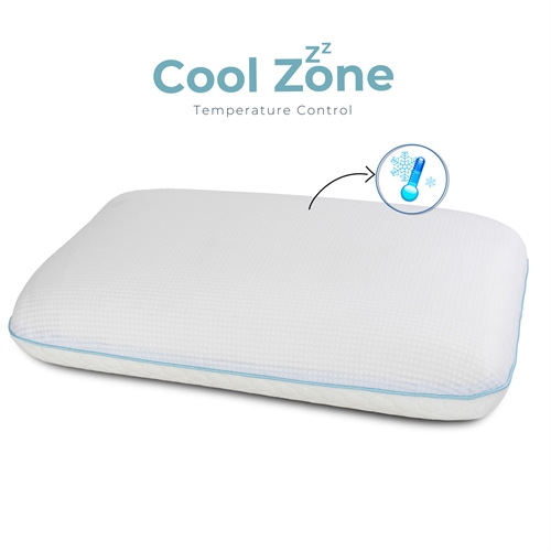 Memory foam pillow - Outlast space technology - Temperature regulating - Reversible