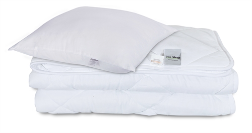 Duvet and pillow set - All-season duvet 150x210 cm + pillow 50x60 cm - Fibre duvet - Zen Sleep hypoallergenic duvet and pillow