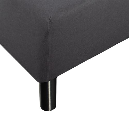 Topper fitted sheet with U-split - 180x200 cm - Split length 80 cm - Anthracite - 100% cotton satin - Borås Cotton