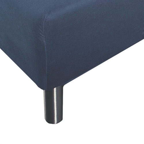 Soft sheet 180x200 cm - Fitted sheet in 100% cotton satin - Blue box sheet for mattress - By Night satin sheet