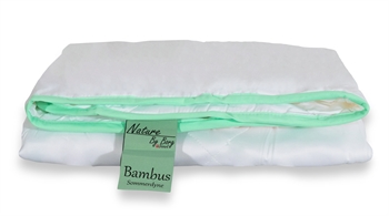 Bamboo double summer duvet - 100% hypoallergenic bamboo filling - 200x220 cm - Nature by Borg bamboo duvet with soft bamboo bolster