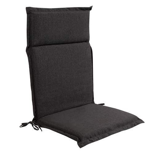 Luxury garden cushion for a position chair with a high back - Anthracite grey cushion with luxury comfort - Nordstrand Home