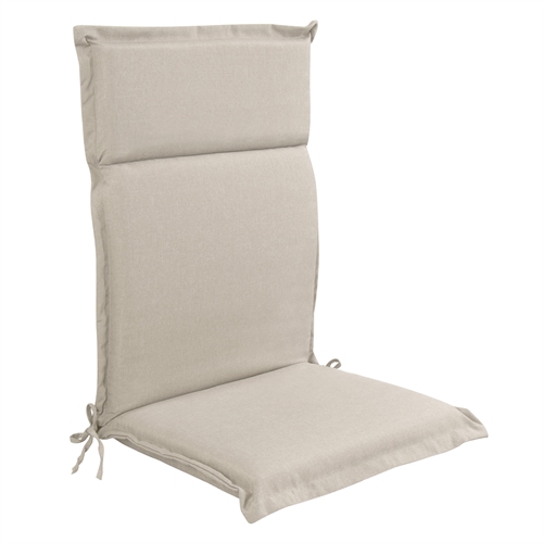 Luxury garden cushion for a high-back position chair - Beige cushion with luxury comfort - Nordstrand Home
