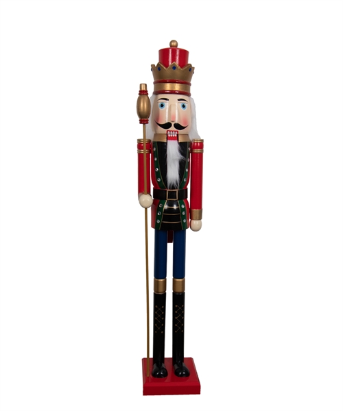 Large nutcracker - 120 cm - Nutcracker figure in wood - Christmas decorations for the home