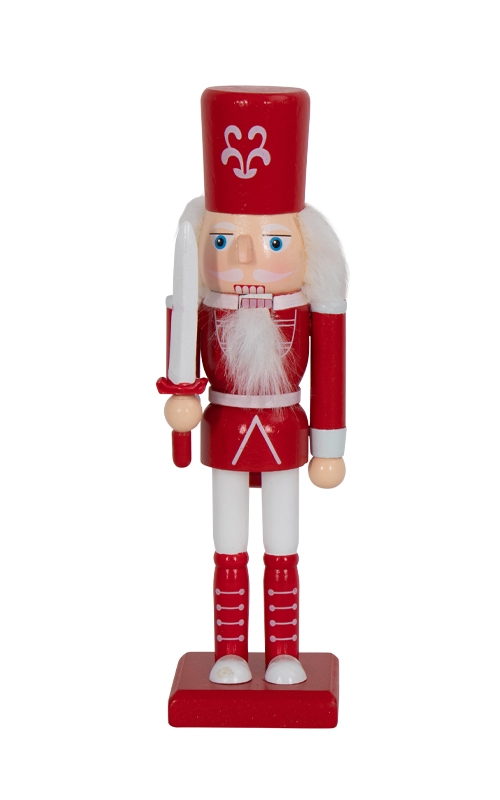 Nutcracker - 26 cm tall - Sword in hand - Nutcracker Christmas figure