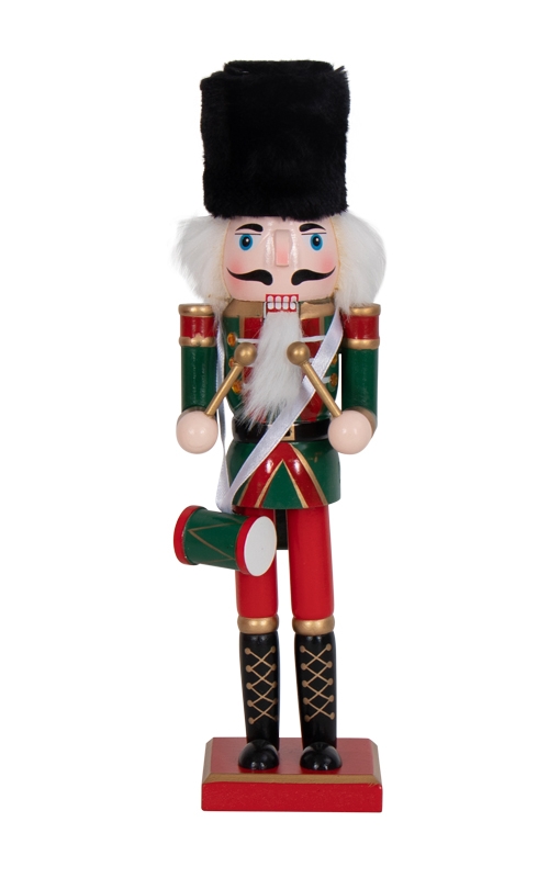 Nutcracker - 30 cm - With drum - Nutcracker figure as Christmas decoration