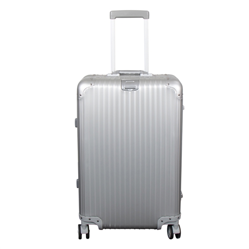 Aluminium suitcase - Silver colour - 68 litres - Luxurious travel suitcase with TSA lock