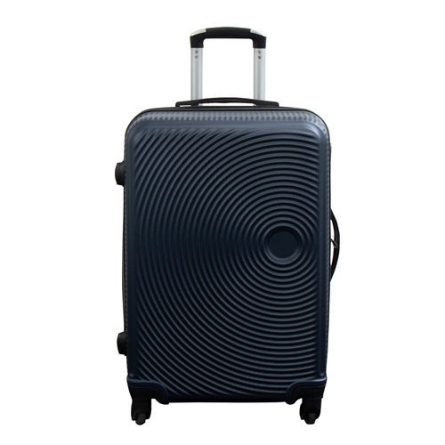 Suitcase - Size Medium - Hard-shell suitcase - Dark blue circles - Stylish, affordable travel suitcase