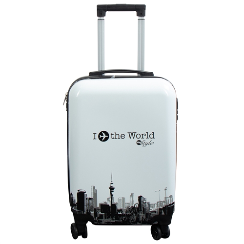 Cabin suitcase - I Love The World hard-shell suitcase - Exclusive travel suitcase