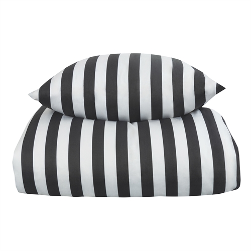 Bedding - 100% cotton satin - Nordic Stripe - Dark gray stripes