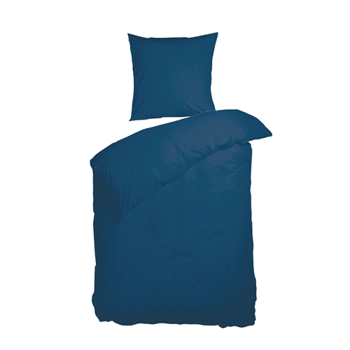 Solid Color Bedding 140x200 cm - Blue Bedding Set - 100% GOTS Organic Cotton - Kelly Uni Blue - Nordisk Tekstil Bed Linen