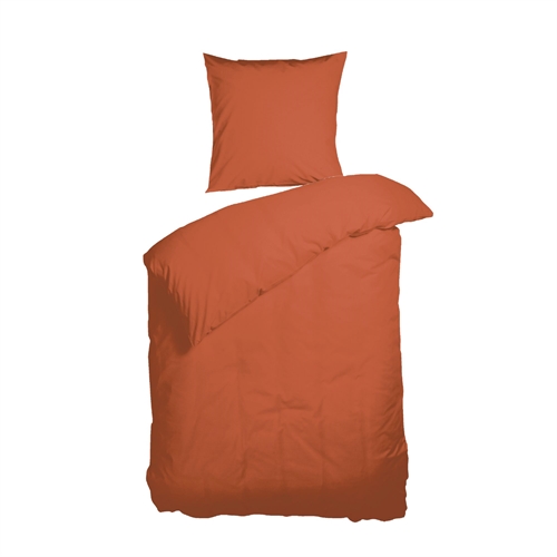 Solid Color Bedding 140x220 cm - Burnt Orange Bed Set - 100% GOTS Organic Cotton - Kelly Uni Sienna - Nordisk Tekstil Bedding