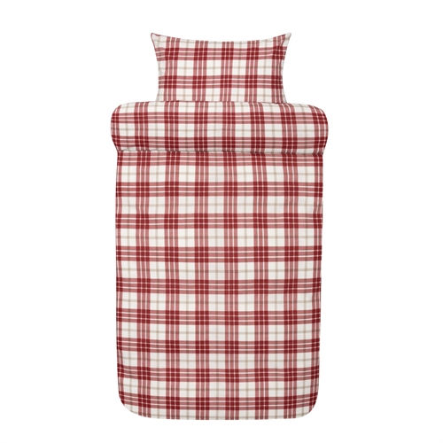 Flannel bedding 140x200 cm - Red checkered bedding set - 100% cotton flannel - Lukas Høie of Scandinavia bed linen