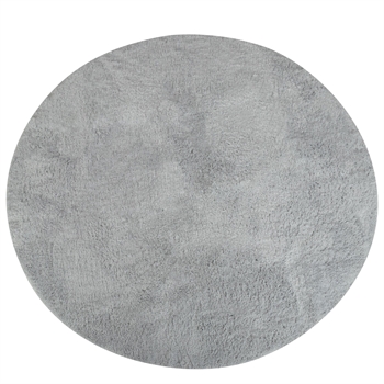 Round Rug - Carpet Ø 160 cm - Gray - Long Pile Shag Rug with Non-Slip Backing - Loose Rug from Nordstrand Home