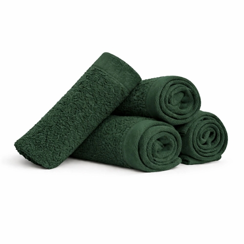 Cotton washcloths - 100% cotton - Washcloths 30x30 cm - 4-pack - Poppy - Dark green