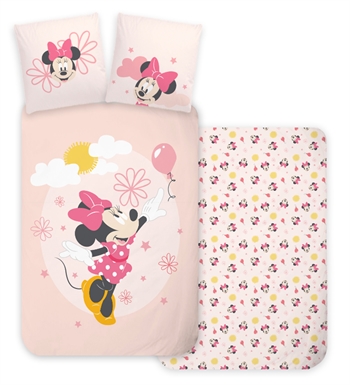 Junior bedding 100x140 cm - Reversible bedding set with Minnie Mouse - 100% cotton bed linen
