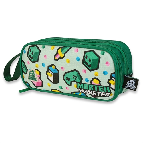 Morten Münster pencil case with 2 compartments - Green