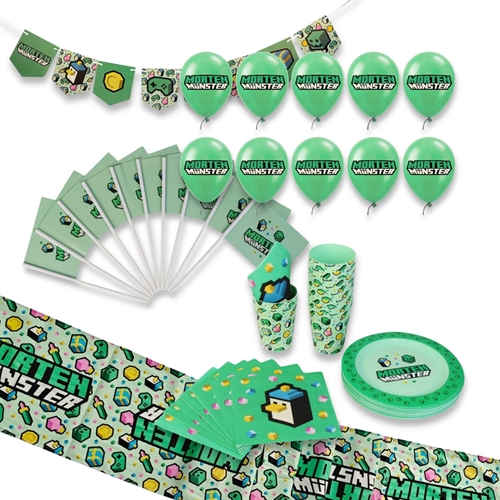 Morten Münster Party Pack - Party supplies for 10 people 