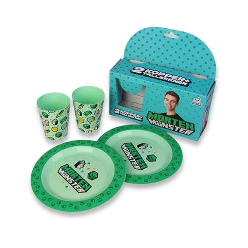 Morten Münster Cup & Plate Set - Children\'s tableware with two plates and two cups