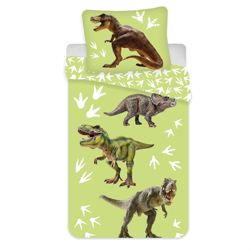 Dinosaur bedding 140x200 cm - 2-in-1 design - Green bedding - Duvet cover 100% cotton
